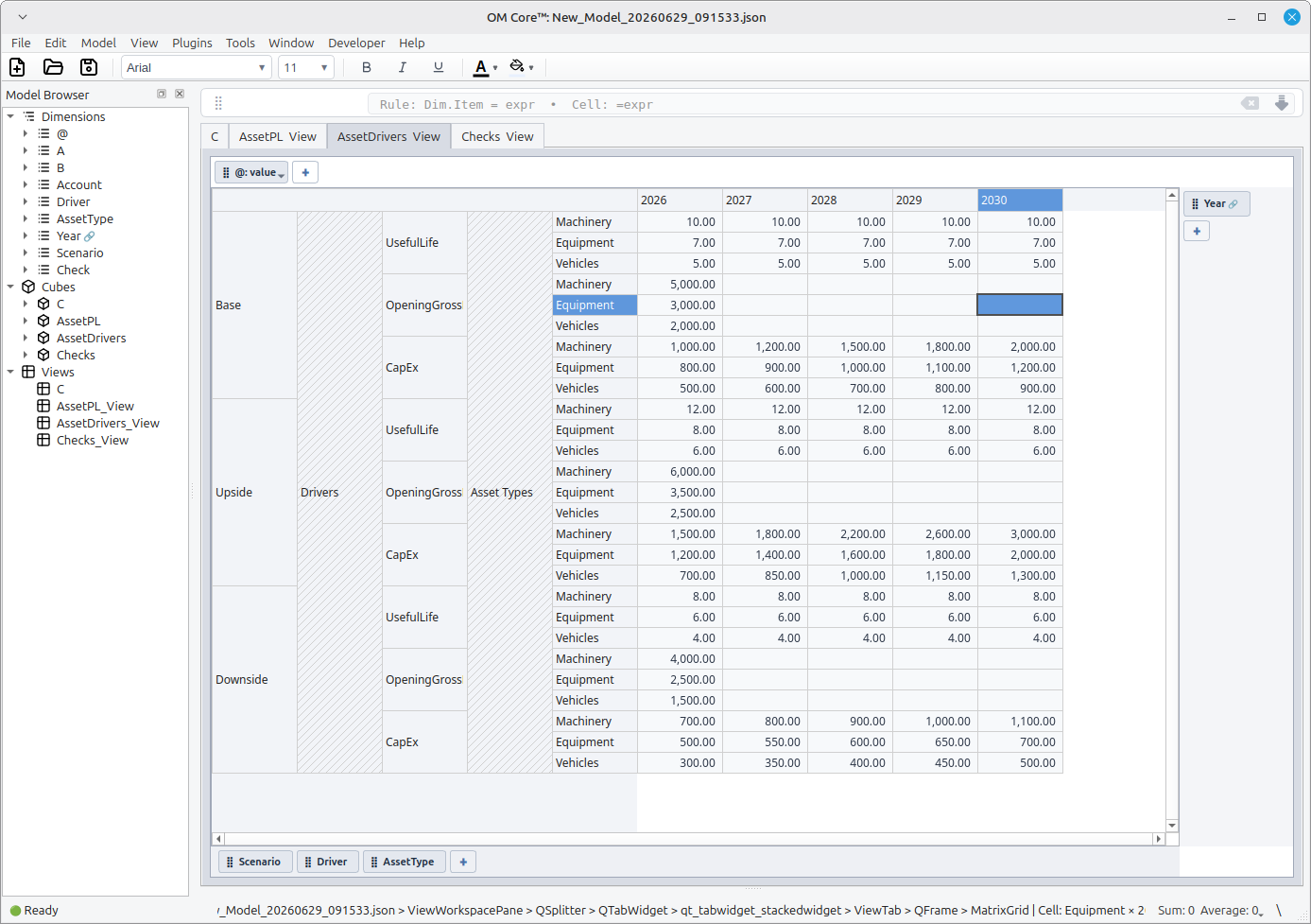 Manufacturing CapEx & Depreciation model